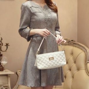 Brown Khaki Casual Flowy Dress